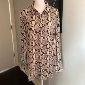 Tahari Snakeskin Blouse